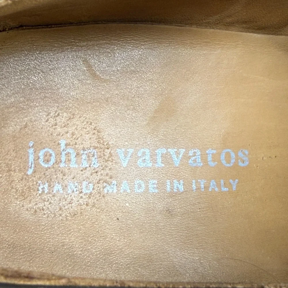 John Varvatos Monk Strap Dress Shoes Mens 10 Gray Blue Leather Italy